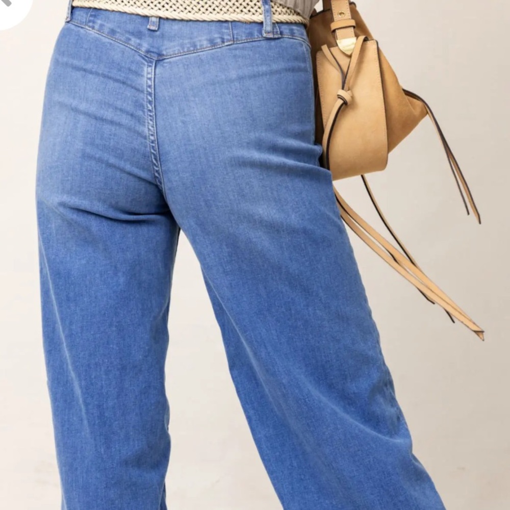 We the Free People Libre Wide Leg Jeans Seam Detail Goodie Goodie 29 NWT NEW - Picture 3 of 11